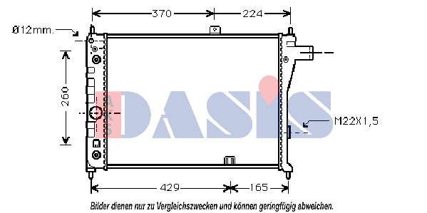 AKS DASIS Radiaator,mootorijahutus 151490N